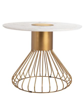 Safavieh Couture Gwen 40In Pedestal Marble Dining Table