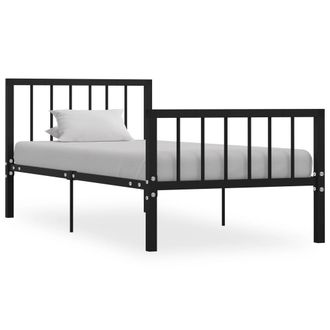 vidaXL Giroletto Nero In Metallo 100x200 Cm - Vidaxl