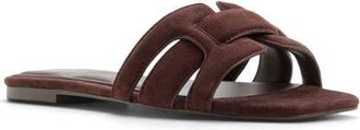 Aldo Elenaria Slide Sandal in Dark Brown at Nordstrom, Size 6.5