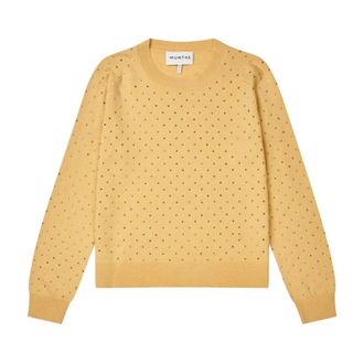 Munthe Round-neck Knitwear, female, Yellow, Size: 2XL Round-neck Knitwear