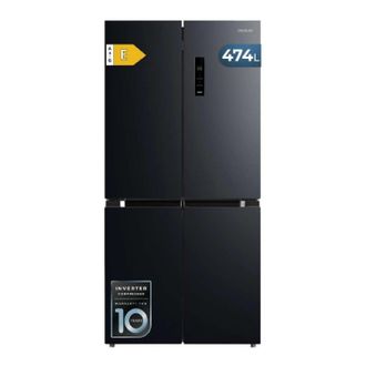 Cecotec Refrigerador Cecotec Acero Inoxidable Negro 474 Litros 4 Puertas