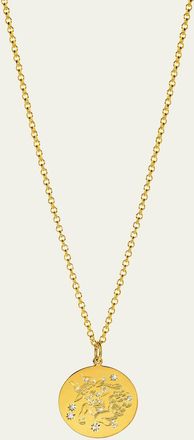 Verdura 18K Yellow Gold Taurus Zodiac Pendant Necklace with Diamonds
