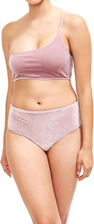 Sauipe Swimwear Serena One Shoulder Bikini Top In Velvet