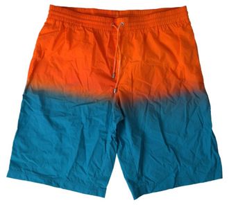 Dolce & Gabbana Oranje Blauw Gradi&euml;nt Strandkleding Zwemshorts
