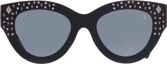 Frye Smoke Cat Eye Ladies Sunglasses 10262159.FRY BLKSMK 58