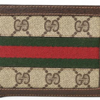 Gucci Black Brown Green Red Color Gg Plus Wallet (Bi-Fold) (Pre-Owned)
