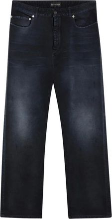 Balenciaga Straight Jeans, male, Blue, Size: W32 Curved Knee Pants