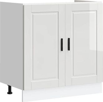 vidaXL Vidaxl - Mueble Bajo Fregadero Porto 80x46x81,5cm Madera Dise&ntilde;ada