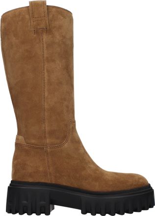Hogan Mujers Botas Ante Marr&oacute;n