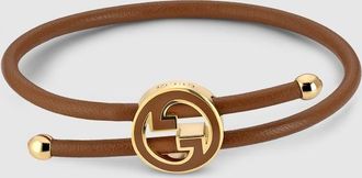 Gucci Bracelet With Enamel Round Interlocking G, Enamel, Enamel