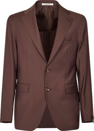 Tagliatore Brown Tailored Two-Button Jacket with Matching Trousers