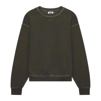 GCDS Sweatshirts, male, Green, Size: L Patch Logo Crewneck Sweatshirt