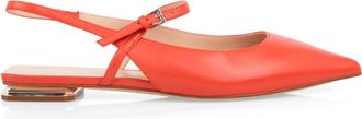 Marc Cain Schoenen, Dames, Rood, 38 EU, Leer, Slingback leren ballerinas