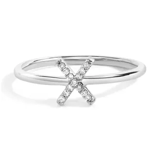 House of Brilliance 10K Gold Diamond Accent Initial A-Z Ring
