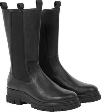 Celtic & Co. Chunky Tall Chelsea Boot in Black Leather at Nordstrom, Size 7
