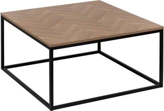 5five Simply Smart Mesa De Centro Chevrons Efecto Madera Y Negro 80x80cm - 5five