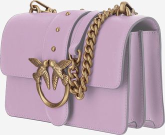 Pinko Womens Mini Shoulder Bag Love One Pink Calfskin Leather