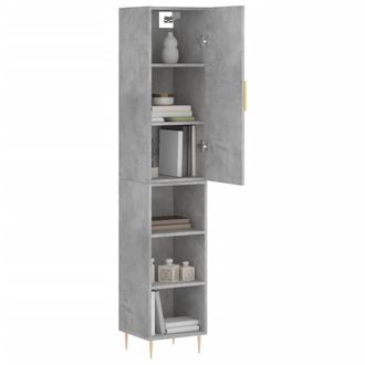 Berkfield Home Highboard Concrete Grey 34.5x34x180 cm Engineered Wood