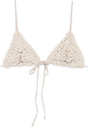 Frankies Bikinis Elena Crochet-knit Triangle Bikini Top