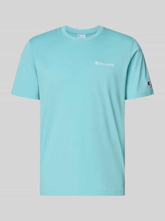 Champion T-Shirt mit Logo-Stitchings Modell ICONS CONTRAST in Aqua, Gr&ouml;&szlig;e XXL