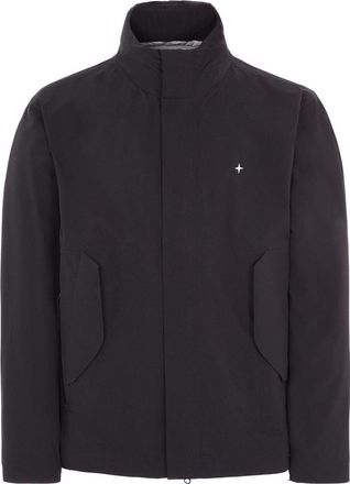 Stone Island Logo Embroidered High-Neck Jacket Black 7815417G2-V0029