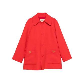 Valentino Garavani Wool Single-Breasted Coat - male - Valentino Garavani - Single-Breasted Coats - Red - S - Coats