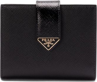 Prada Portafoglio con logo a triangolo - Nero