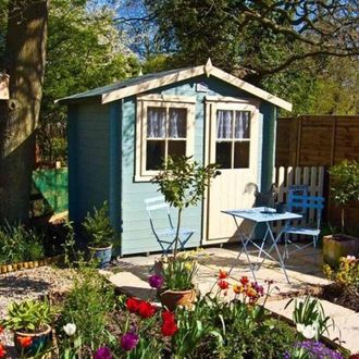 Shires Avesbury 19 mm Log Cabin 10 x 10 Feet in Blue