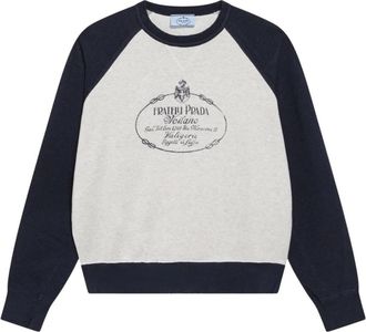 Prada Katoenen sweater met ronde hals - Dames - Sweatshirts - Veelkleurig - M - Katoen - Hoodies & sweatvesten