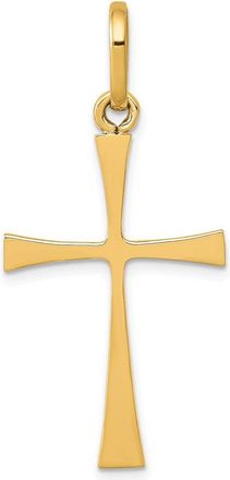 Diamond2Deal 14k Yellow Gold Polished Cross Pendant