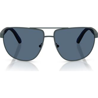Ferrari 64mm Pillow Sunglasses in Matte Dark Grey /Dark Blue at Nordstrom