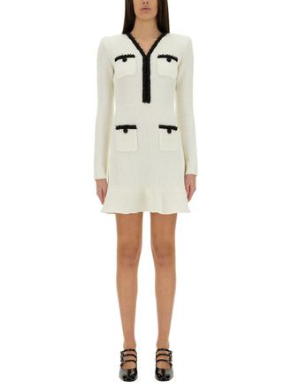 Self Portrait Beaded Knit Mini Dress