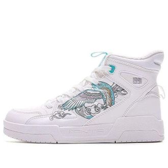 Anta (WMNS) ANTA Fashion High-top Casual Shoes White Blue 122048050-3