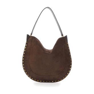 Isabel Marant Oskan Hobo Soft Bag - Dames - Tassen - Bruin - Maat: ONE Size Zijde