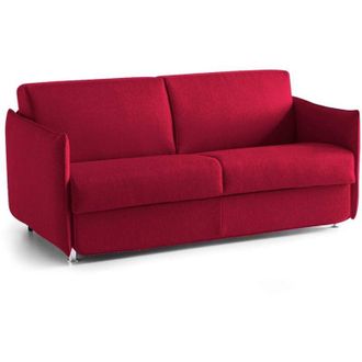 Dmora Divano letto 3 posti Gravere, Sof&agrave; trasformabile per salotto, imbottito, sfoderabile, Qualit&agrave; 100% Made in Italy, 200x95 h90 cm, Rosso - Dmora