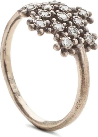 Isamu Noguchi 14K white gold Neige diamond floral ring