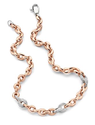 Orphelia Dames 925 Sterling Zilveren Ketting - Roze ZK-7160