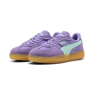 Puma Sneaker PUMA PALERMO MODA VINTAGE WNS, Damen, Gr. 38,5, gelb (lavender alert, mint melt), Leder, mehrfarbig, Schuhe Sneaker