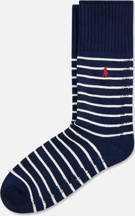 Polo Ralph Lauren Mens Ralph Lauren Striped Crew Socks - Navy - Blue - Size: 16/14.5/8/15/8.5/15.5/9/13/13.5/14/6.5/7/7.5/11.5/5/12/5.5/12.5/6/3.5/3/10.5/4/11/4.5/2.5