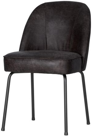 De Eekhoorn Design Esszimmerstuhl Vogue aus recyceltem Leder, Schwarz