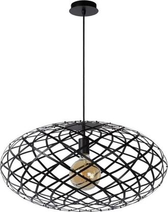 Lucide L&aacute;mpara de techo en metal negro di&aacute;m:65cm