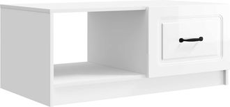 vidaXL Mesa De Caf&eacute; Brillante 90 X 50 X 37 Cm Madera De Ingenier&iacute;a Vidaxl