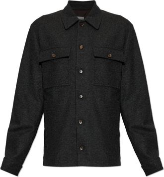 Moncler Shirt met zakken - Heren - Casual Overhemden - Grijs - L - Leer - Overhemden