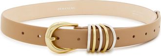 D&eacute;hanche Hollyhock Leather Belt - Taupe - XS