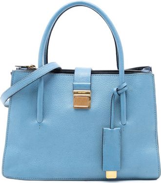 Miu Miu Pre-owned Miu Miu Goatskin Madras Satchel Ladies TV0I69ZT716EDZW1