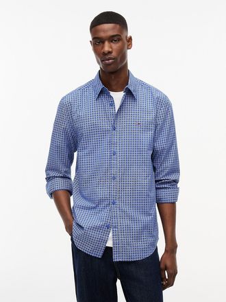 Tommy Hilfiger Mens Tommy Jeans Regular Fit Twill Shirt - Providence Blue Check - XXL