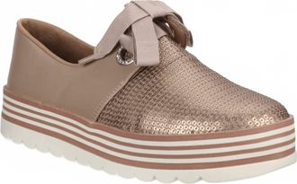 Love Rio Womens Sienna Sequins Sneakers In Taupe