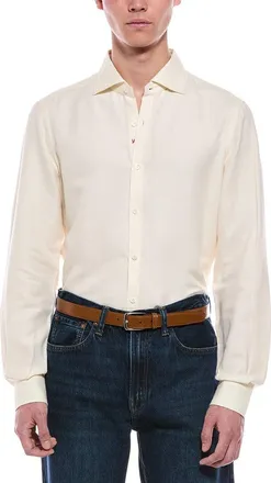 Isaia Cashmere-Blend Mix Sport Shirt