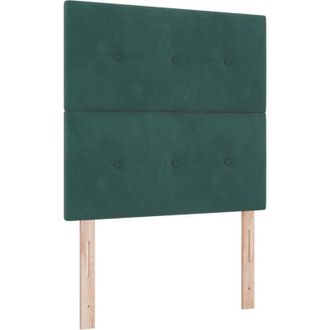 vidaXL Vidaxl - Box Spring Bed with Mattress Dark green 100 x 200 cm Velvet