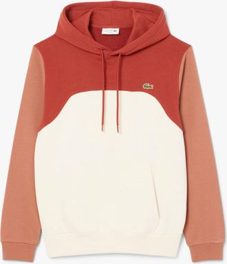Lacoste Mens Fit Colour Block Hooded Sweatshirt in Multi - Multicolour - Size Medium